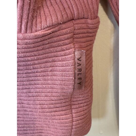 Varley Withered Rose Maybrook Ribbed Crewneck Sweater Women's XS Casual Knit Top - Picture 9 of 12